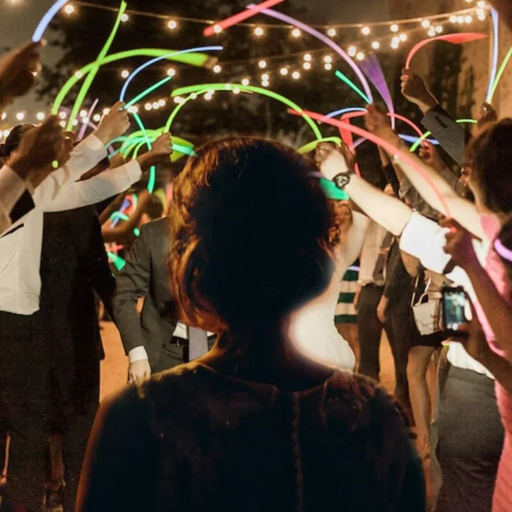 Bulk 100ct 22'' Glow Stick Necklaces - Waterproof Neon Lights for Celebrations